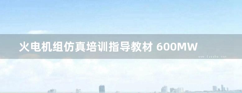 火电机组仿真培训指导教材 600MW分册